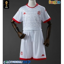 Maglie da calcio Tunisia Seconda Maglia Bambino Mondiali 2026  Manica Corta + Pantaloni corti)